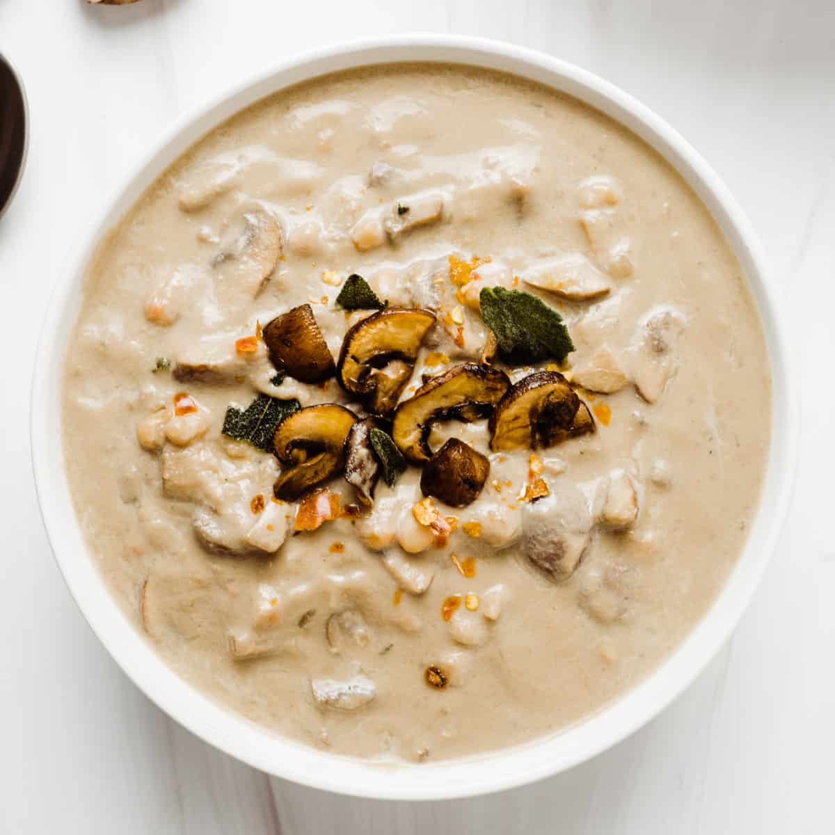 Creamy White Bean & Mushroom Soup in 4 Simple Steps
