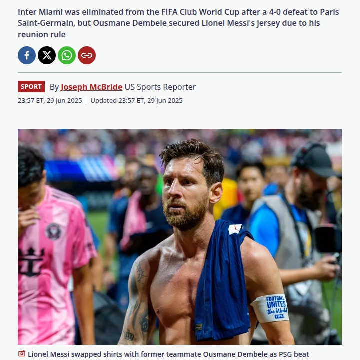 Messi’s Shirt Swap: Dembele Reunion!