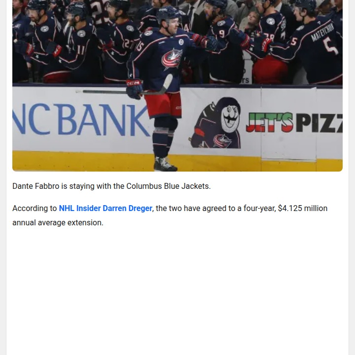 Fabbro Stays: Smart Move for CBJ’s Blue Line?