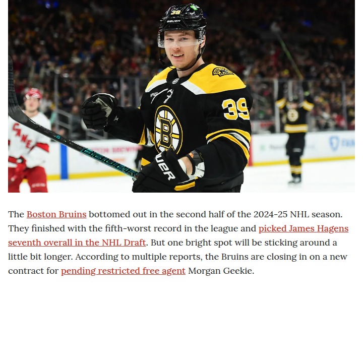 Geekie’s Big Payday: Bruins Betting on Breakout