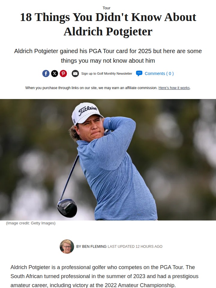 Potgieter Breaks Korn Ferry Distance Record!