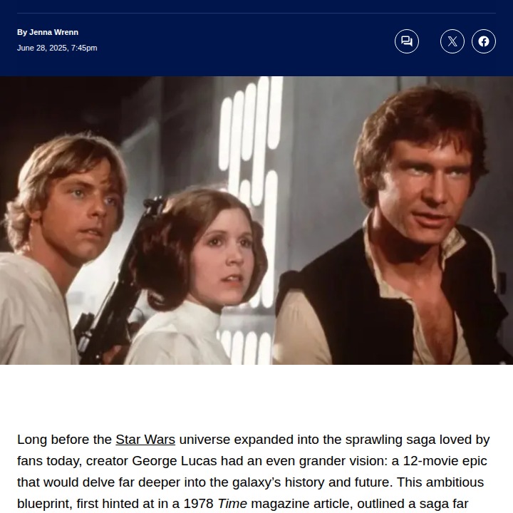 Lucas’ 12-Movie Star Wars Plan?! 🤯