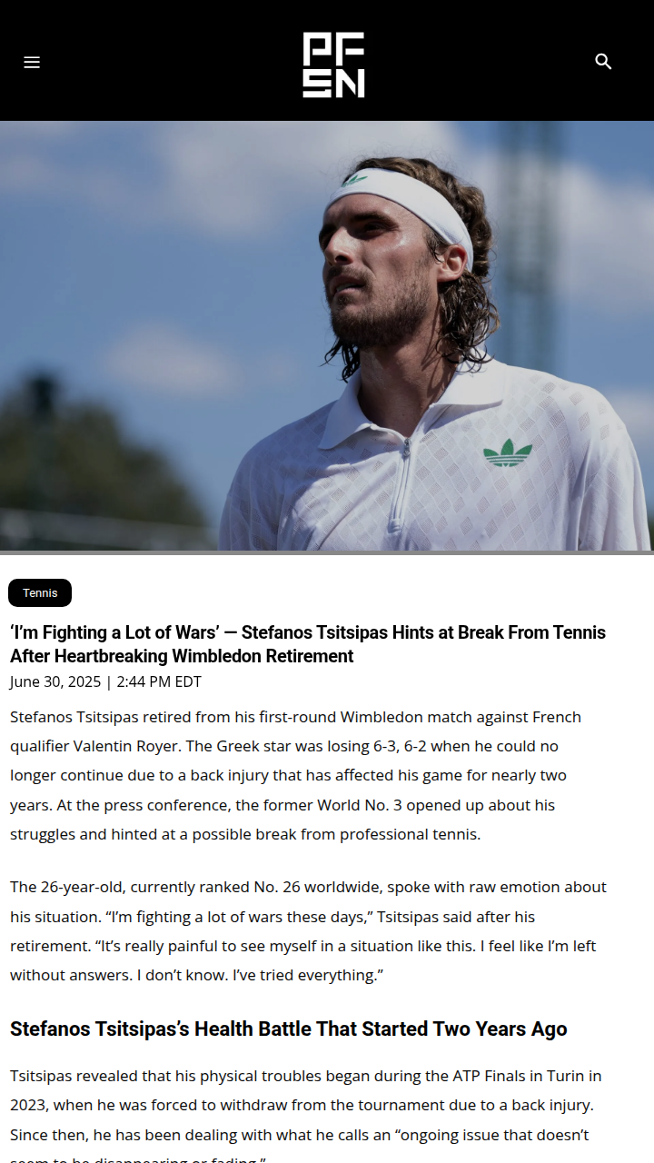 Tsitsipas’ Wimbledon Exit: Is a Break Coming?