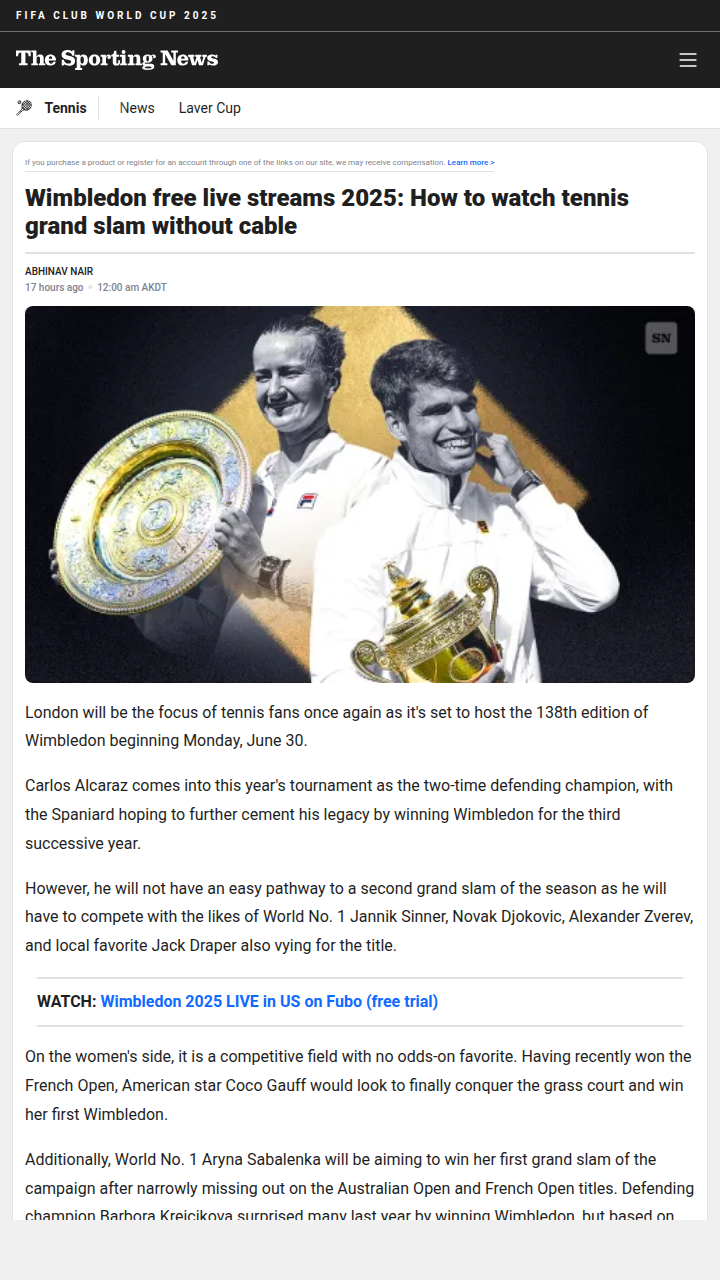 Can Alcaraz Three-Peat at Wimbledon?