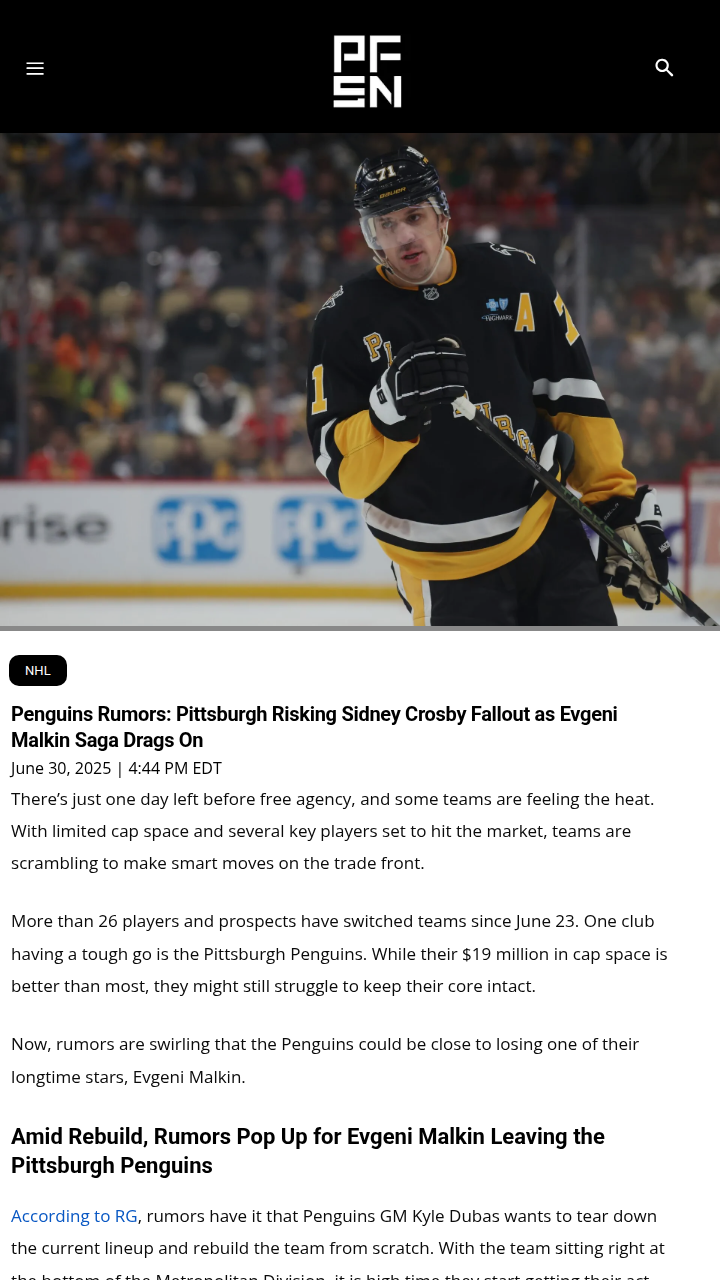 Is This the End for Geno & Sid in Pittsburgh?
