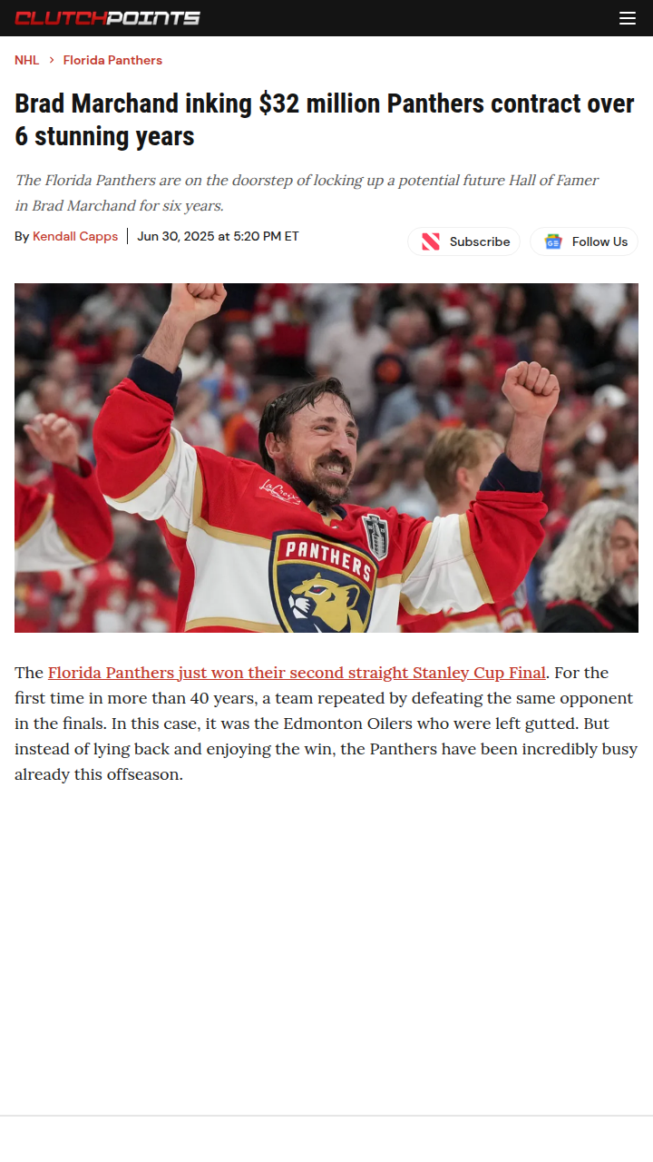 Marchand’s Big Bet: 6 Years in Sunrise!