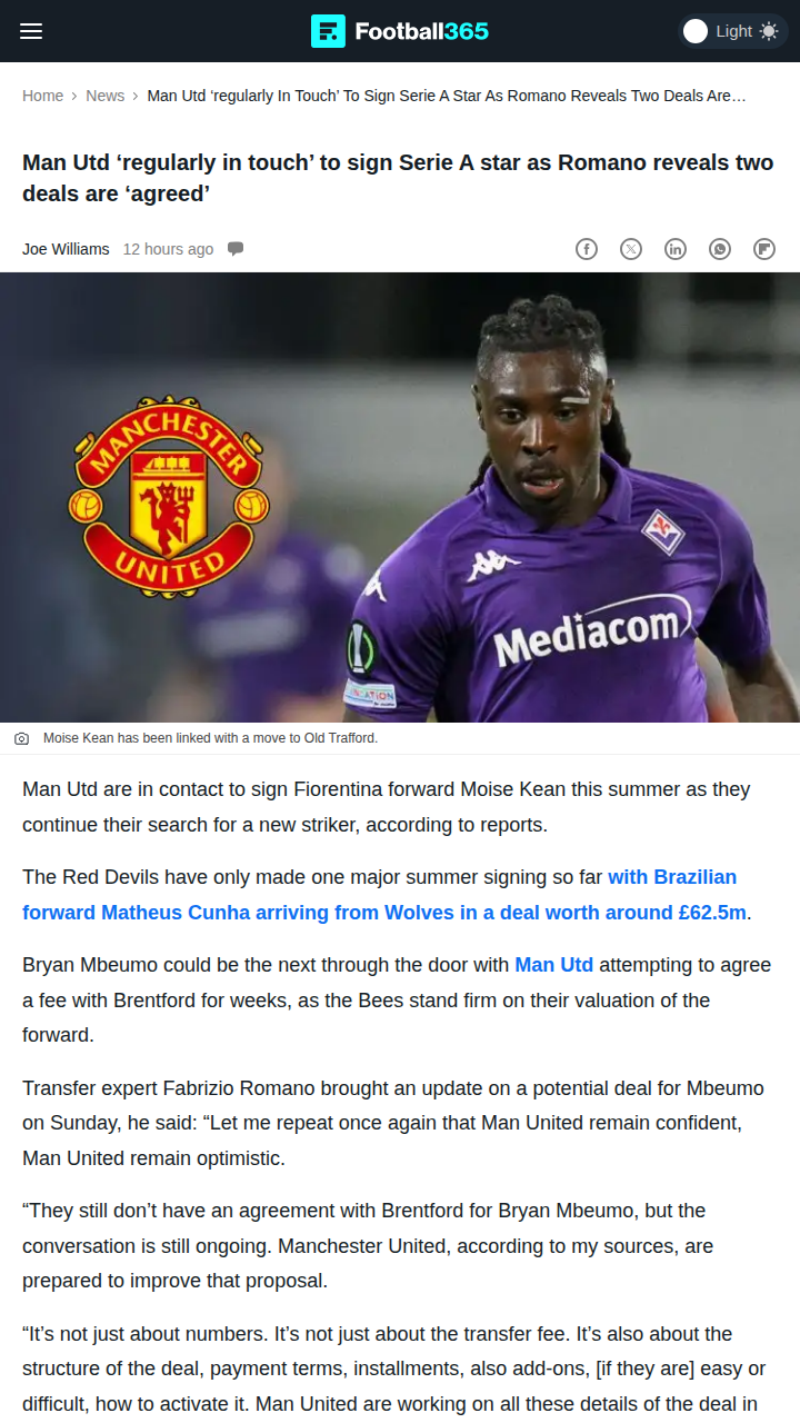 Red Devils Eye Kean Amid Transfer Chess