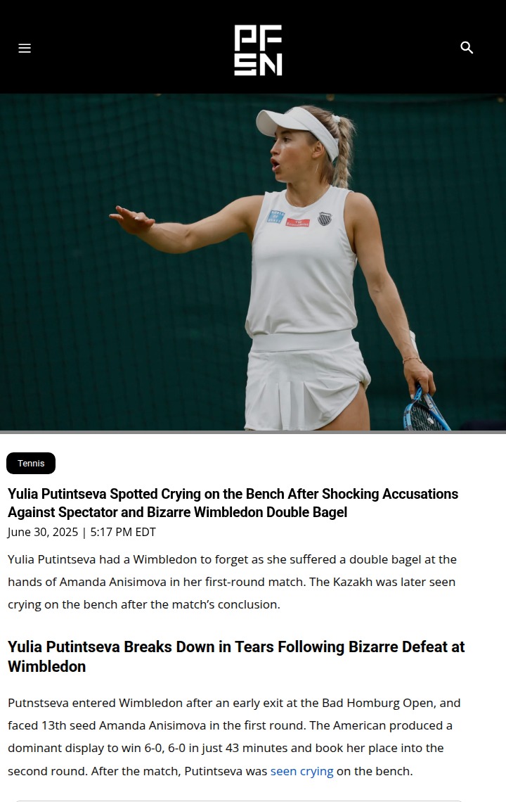 Putintseva’s Wimbledon Meltdown: What Happened?