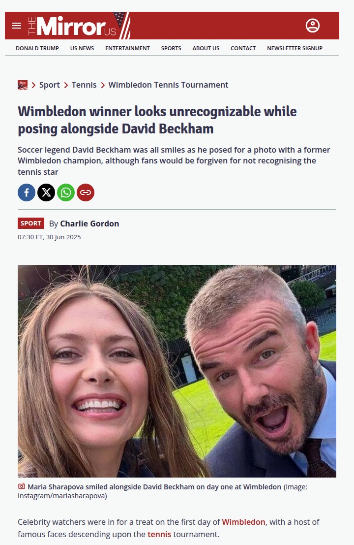 Sharapova’s New Look Stuns at Wimbledon