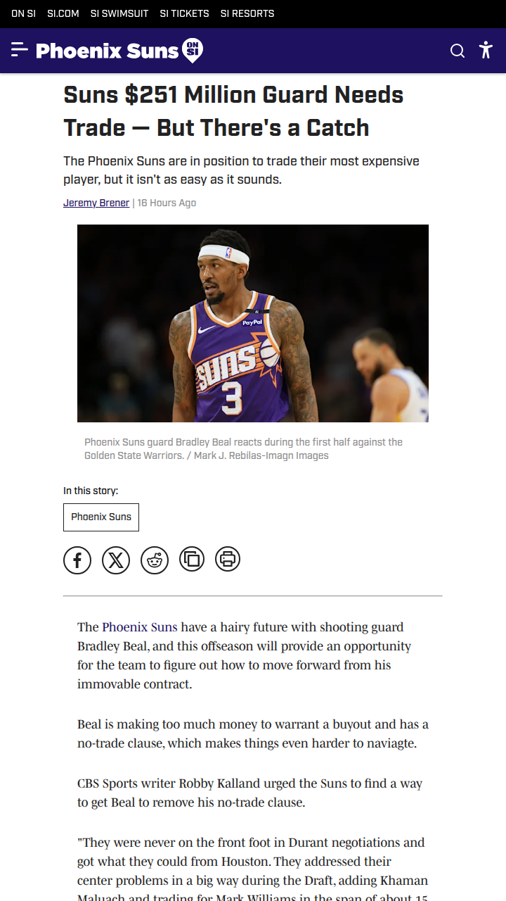 Can the Suns Break Beal’s No-Trade Wall?