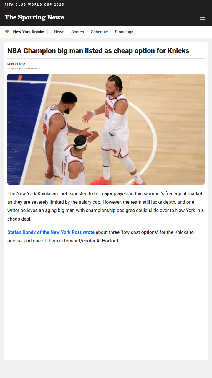 Could Big Al Bring Rings to the Garden?