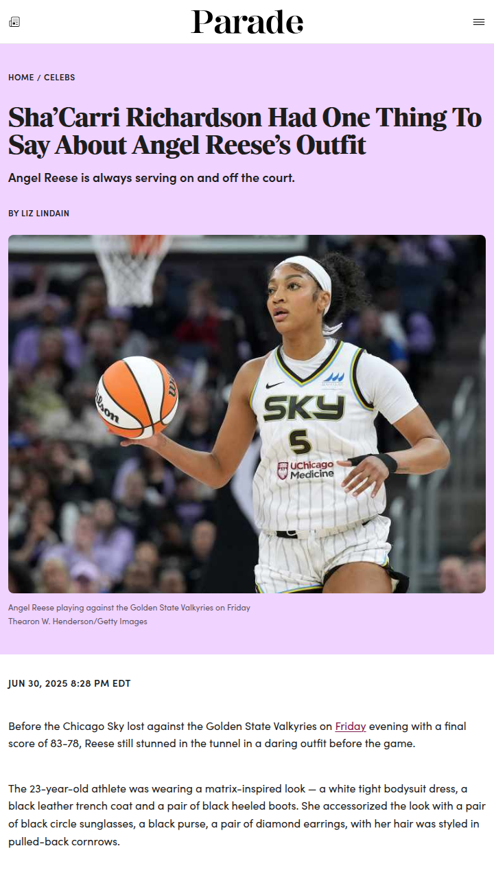 Reese’s Tunnel Fit Gets Love from Sha’Carri
