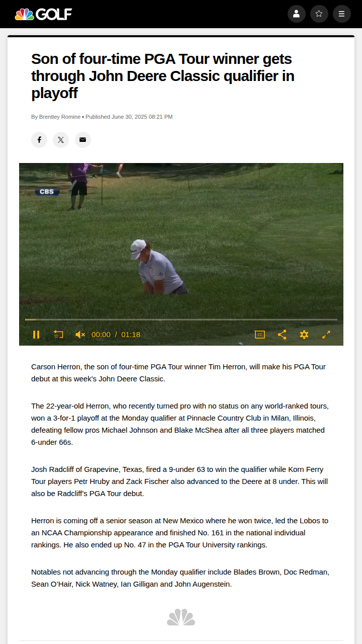 Carson Herron’s Clutch Playoff Win!