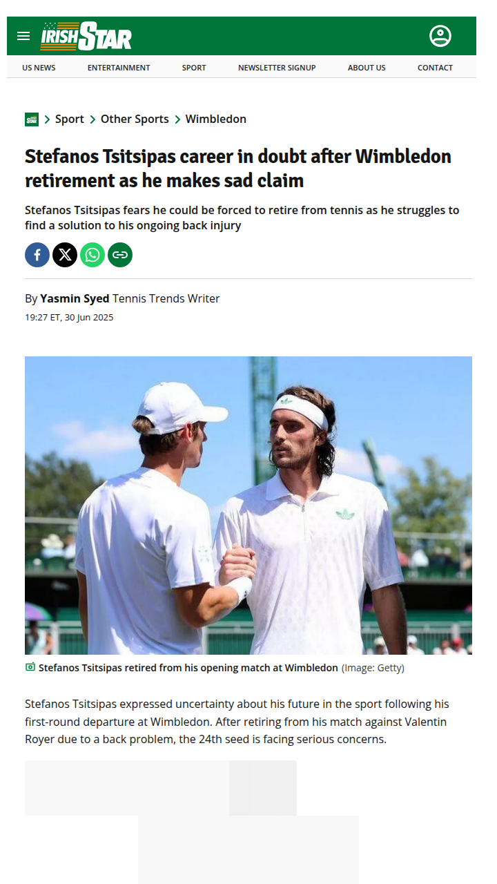 Tsitsipas' Future: Is This the End for the Greek God?
