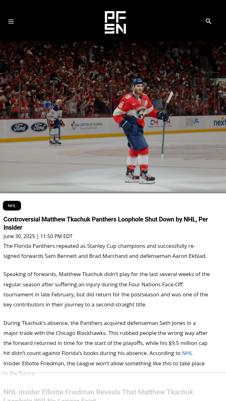 NHL Closes Tkachuk Cap Loophole!