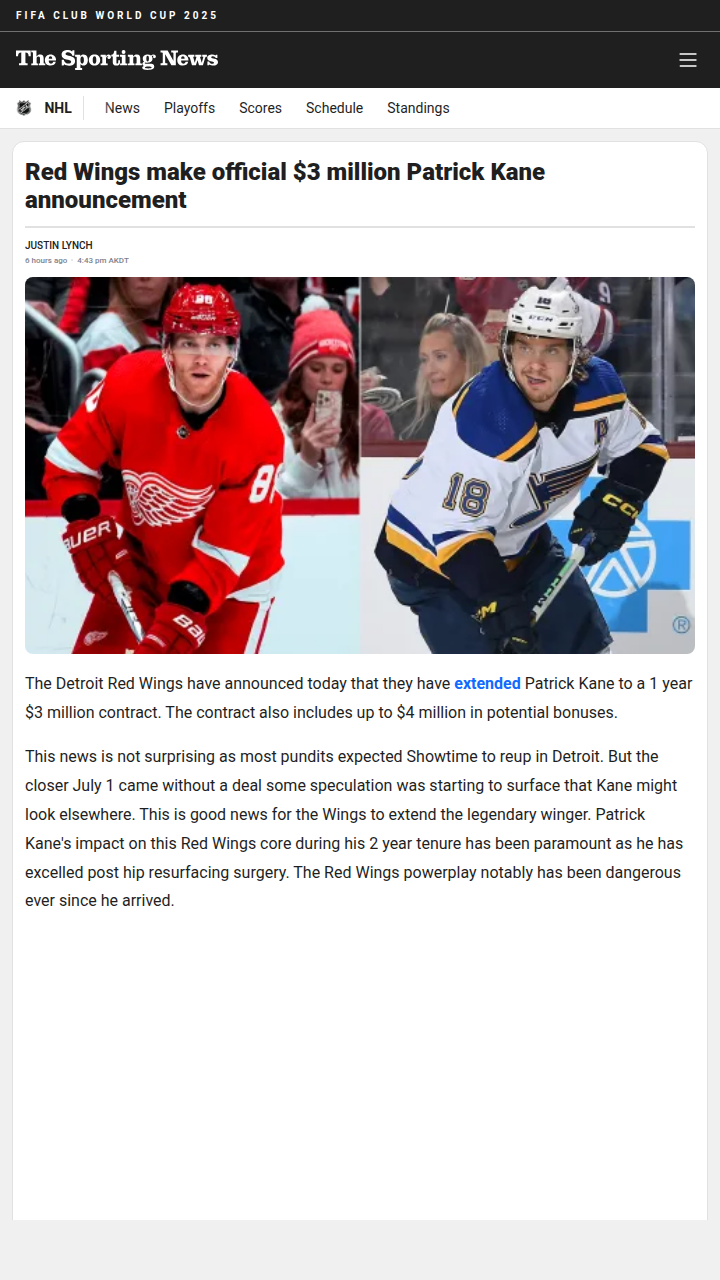 Showtime Stays: Kane Re-Ups with Wings!