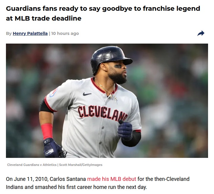 Santana’s Last Stand in Cleveland?