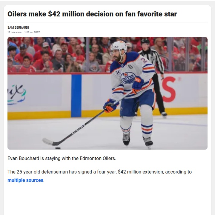 Bouch Bomb: Oilers Lock Up Bouchard!