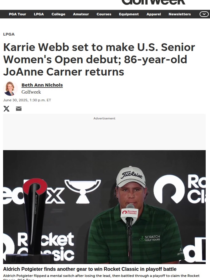 Karrie Webb’s Senior Open Debut: Must-Watch!