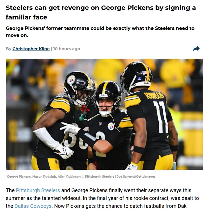 Should the Steelers Bring Back A-Rob?