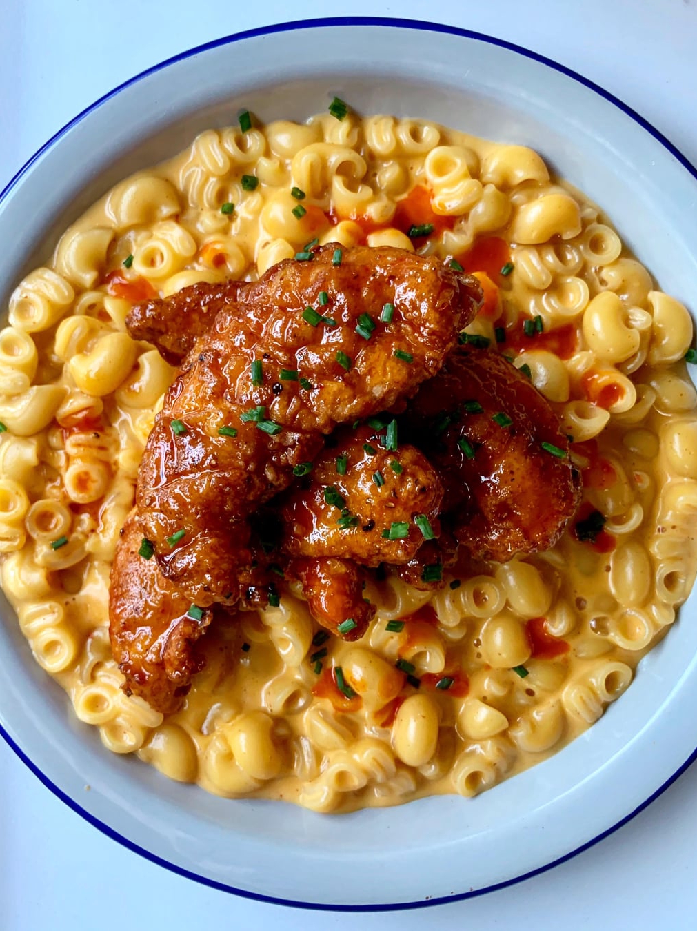 Honey Hot Wings Meet Creamy Mac N Cheese Perfection