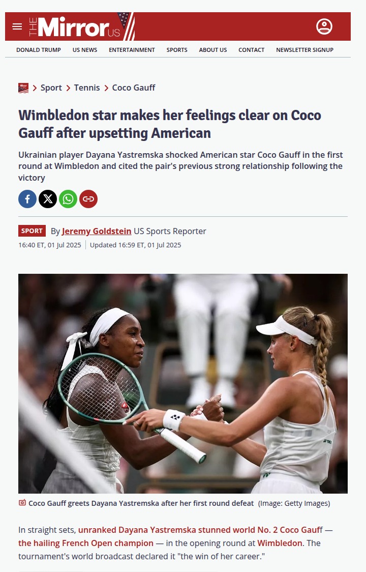 Yastremska Shocks Gauff at Wimbledon!