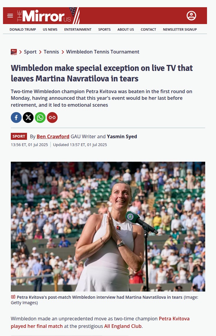 Tears & Cheers: Kvitova’s Wimbledon Farewell