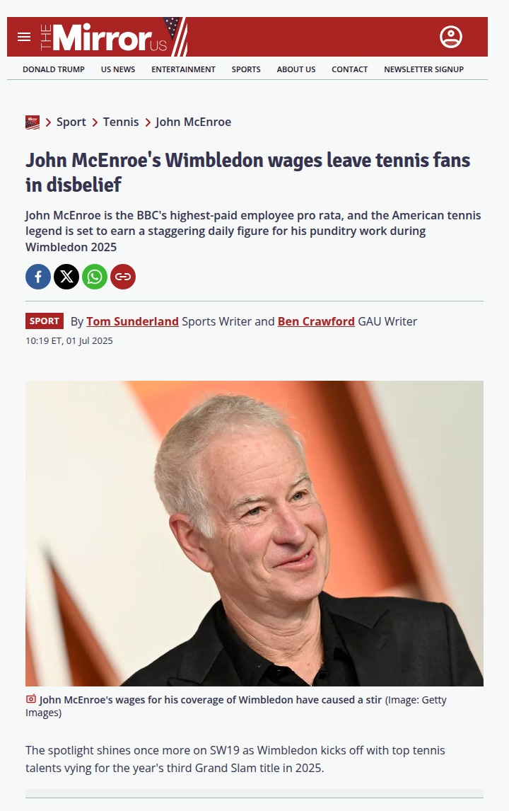 Is McEnroe’s BBC Payday Justified?