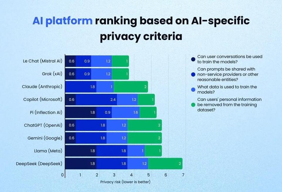 Which AI Chatbot Guards Your Data Best?