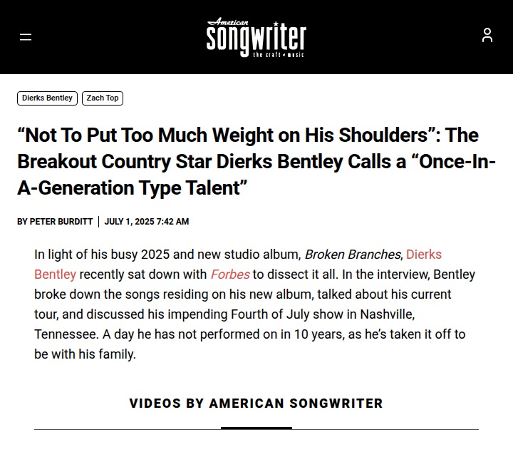 Dierks Bentley’s Bold Zach Top Prediction 🤠