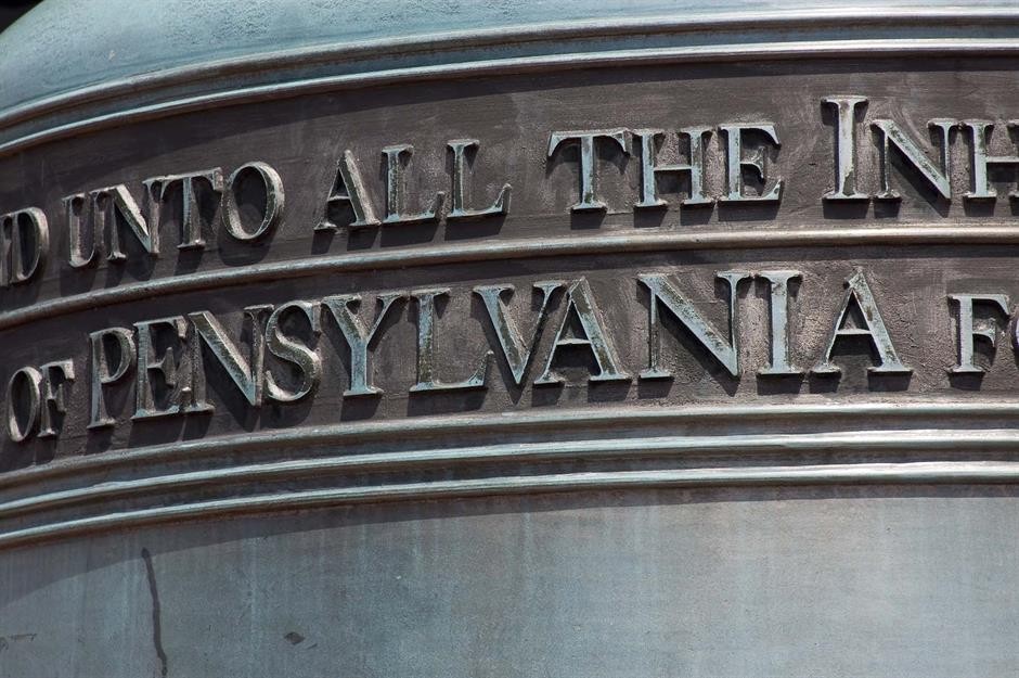 There's a spelling mistake on the Liberty Bell