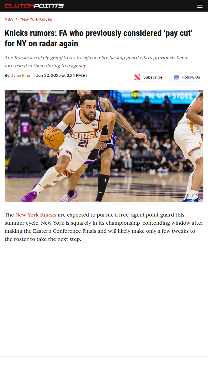 Could Tyus Jones Be NYK’s Missing Piece?
