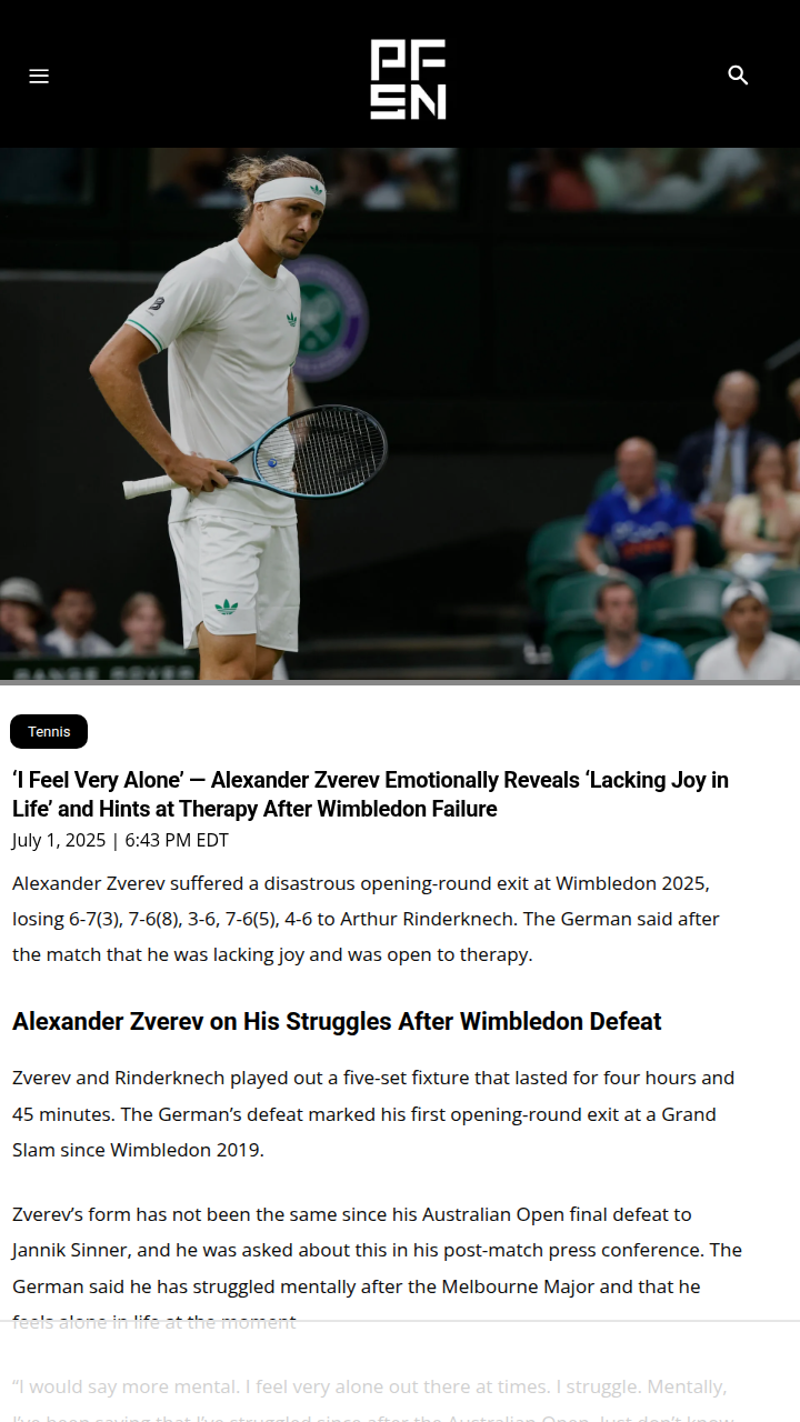 Sascha’s Wimbledon Woes: Is It More Than Tennis?