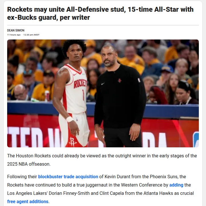 Could Dame Time Join KD in H-Town?
