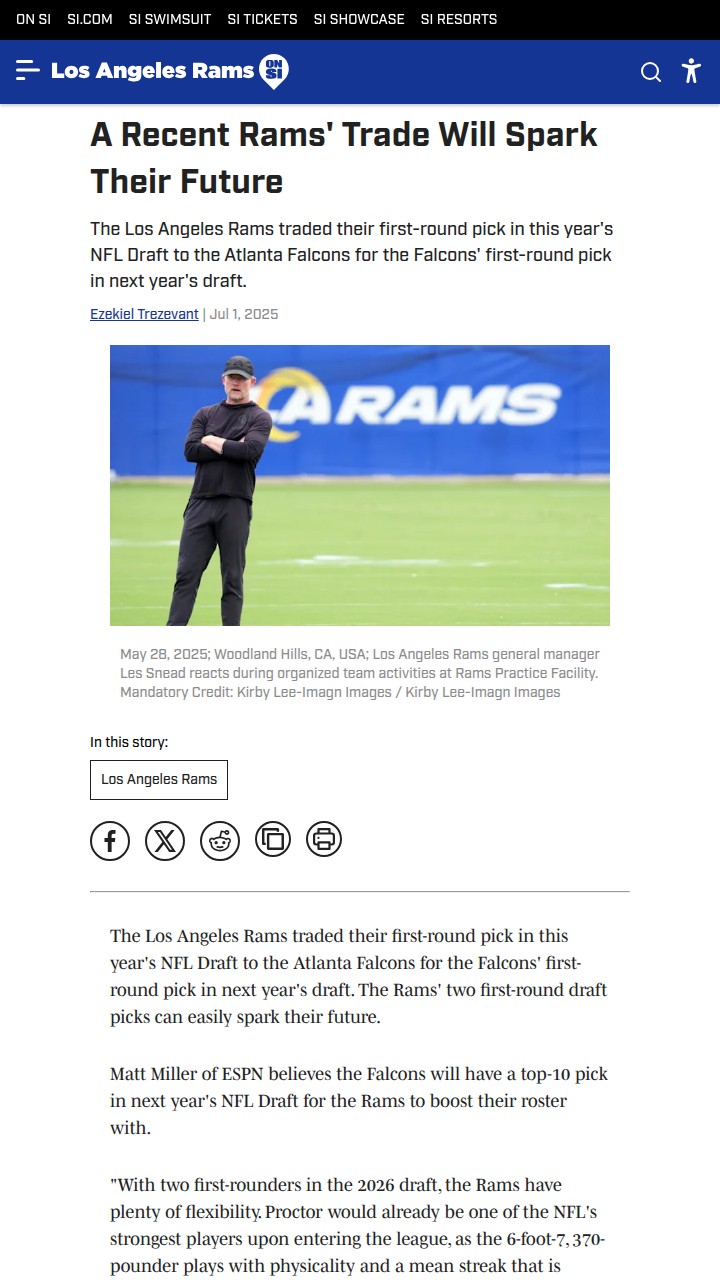 Rams’ Draft Trade: Building for the Future?
