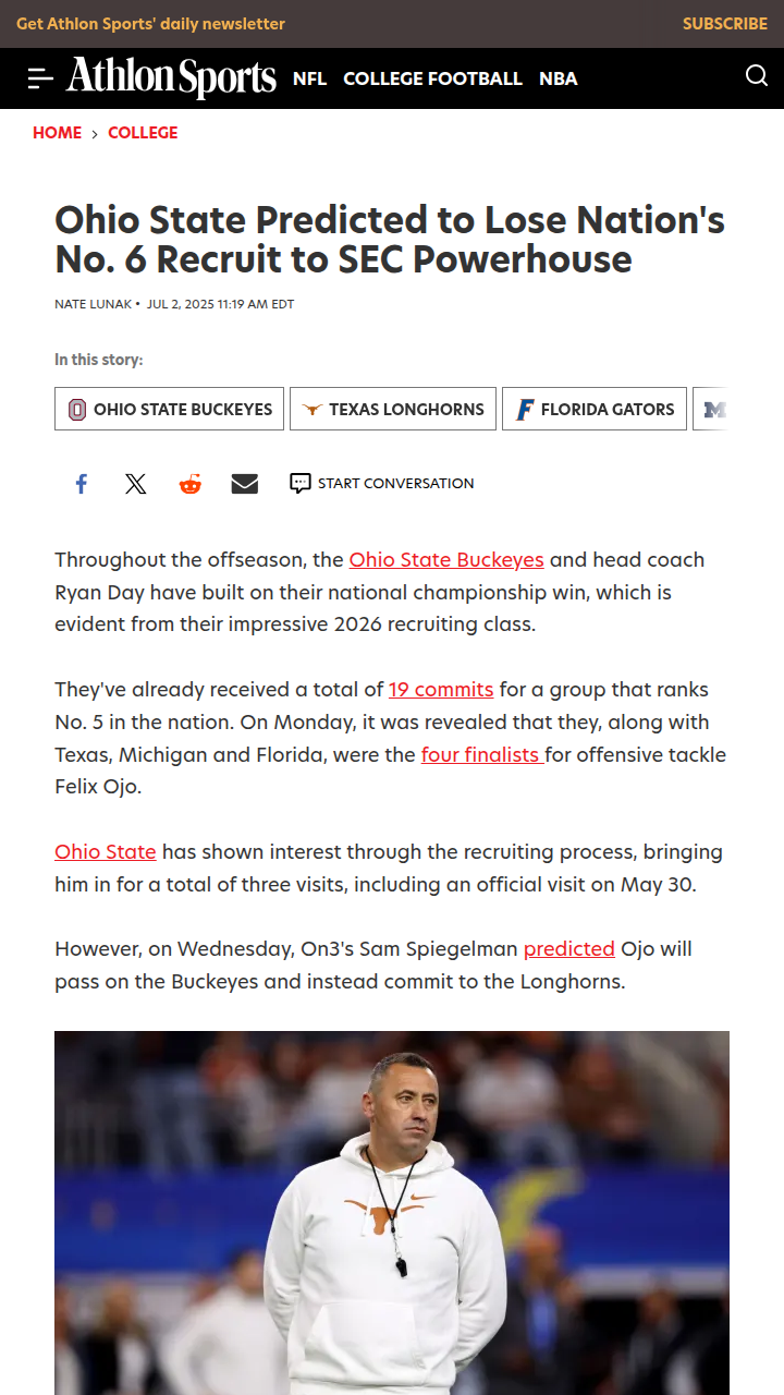 Buckeyes Miss Out on Top OT to Texas?