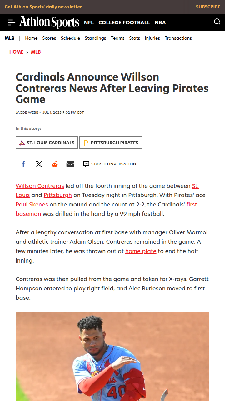 Contreras Hit Again—Cards’ Tough Luck vs Bucs