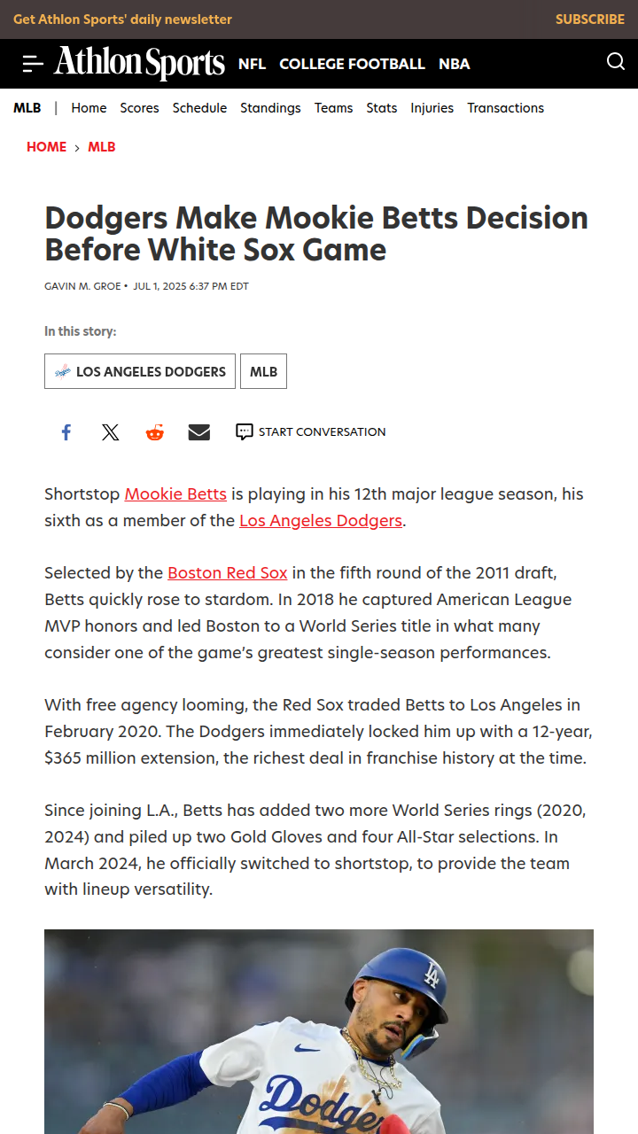 Dodgers Rest Mookie: Smart Move or Worry Sign?
