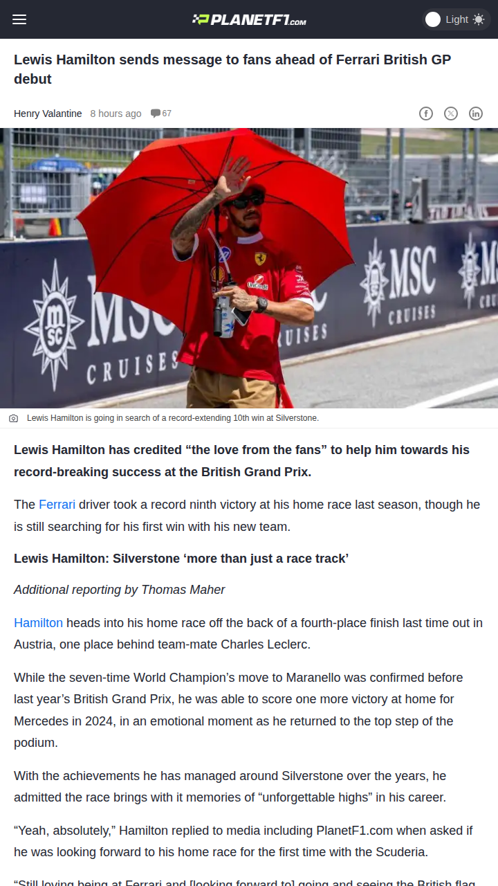 Hamilton’s Silverstone Magic: Can He Do It in Red?