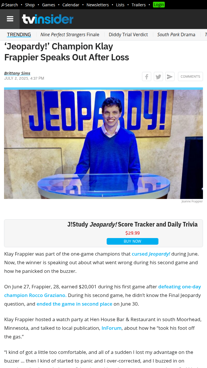 Klay’s Jeopardy! Loss: Buzzer Panic? 🤔