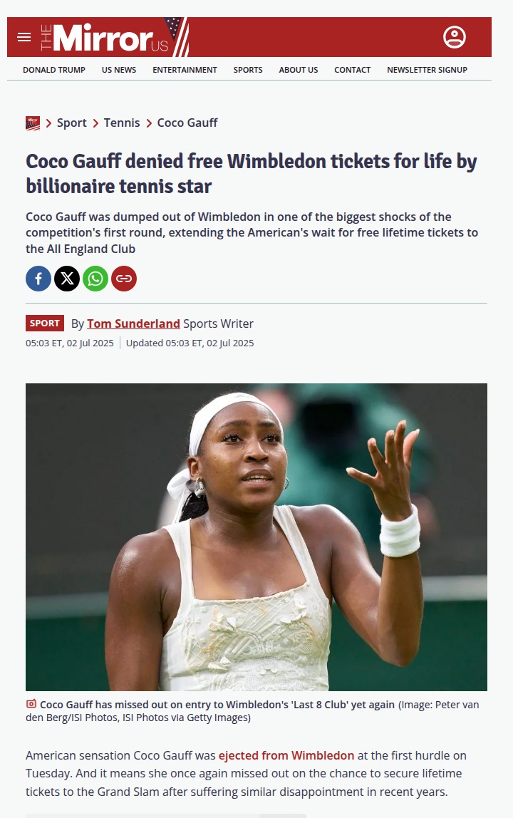 Gauff’s Wimbledon Curse Continues