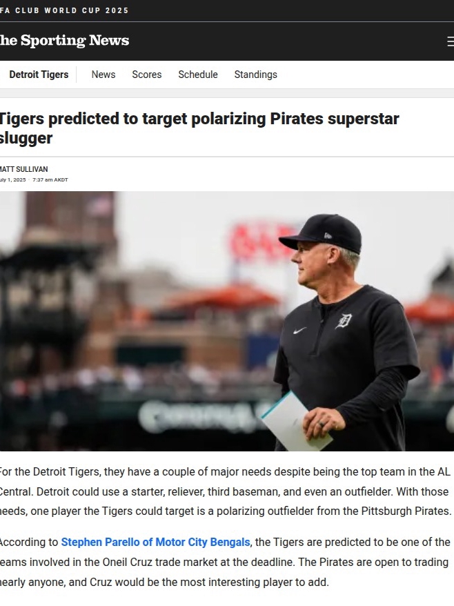 Could Oneil Cruz Ignite the Tigers’ Run?