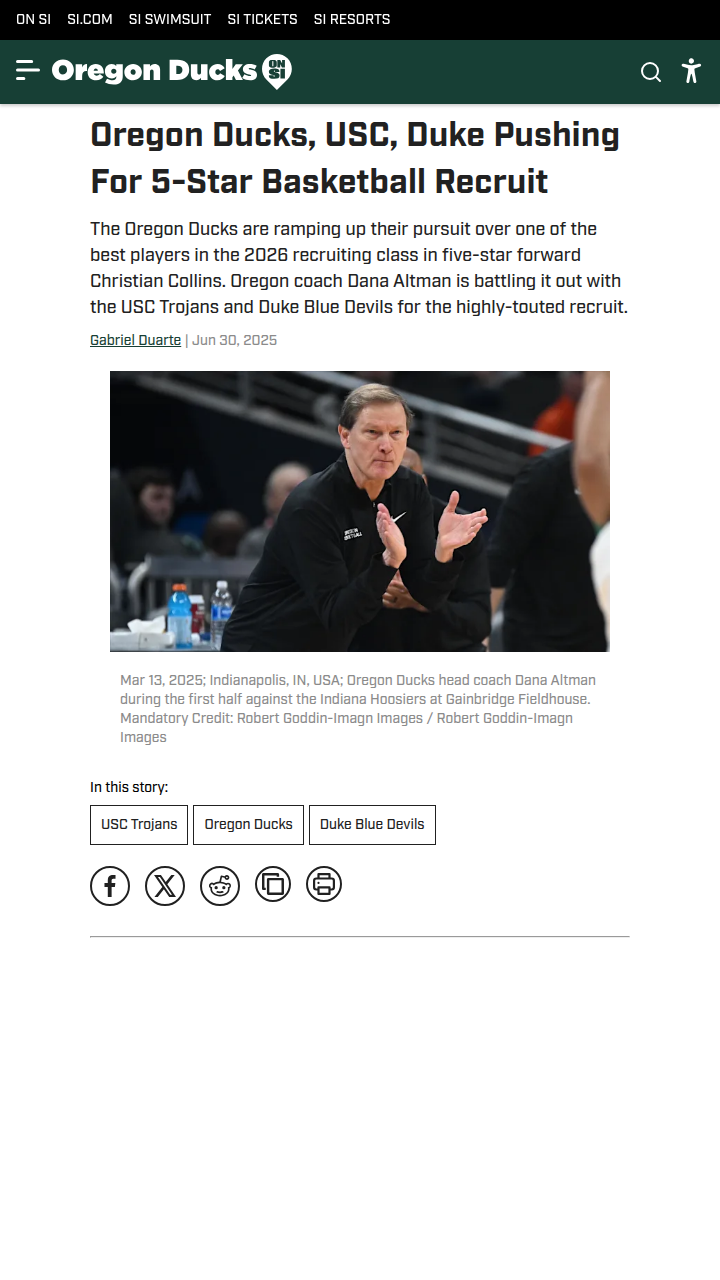 Ducks Chasing Collins: Can Altman Land a Star?