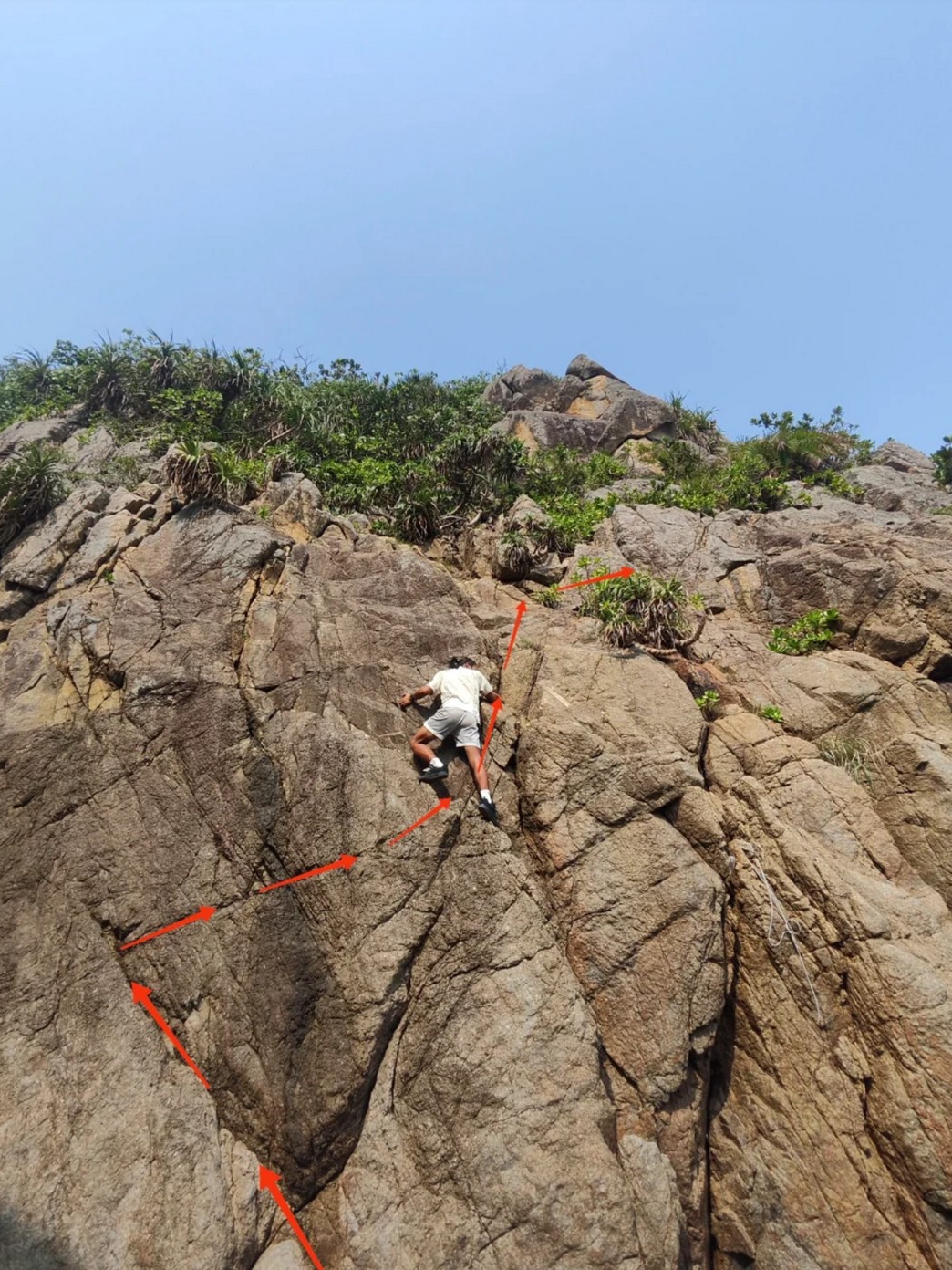 First time rock climbing, scared to death 😓