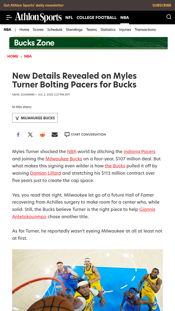Turner to Bucks: Did Milwaukee Go Too Far?