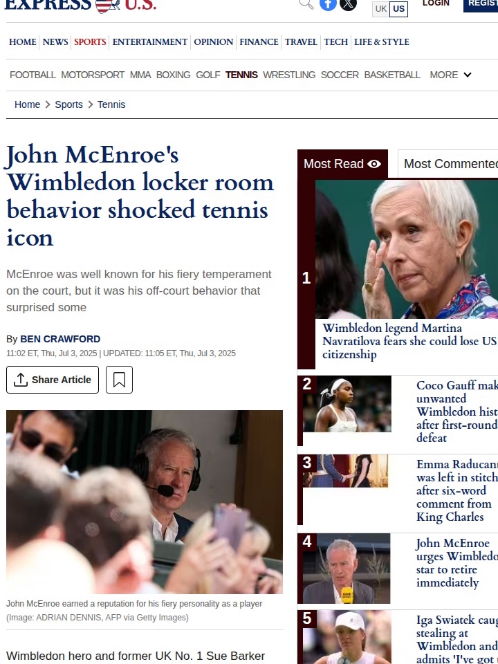 Mac’s Surprising Wimbledon Locker Room Vibe