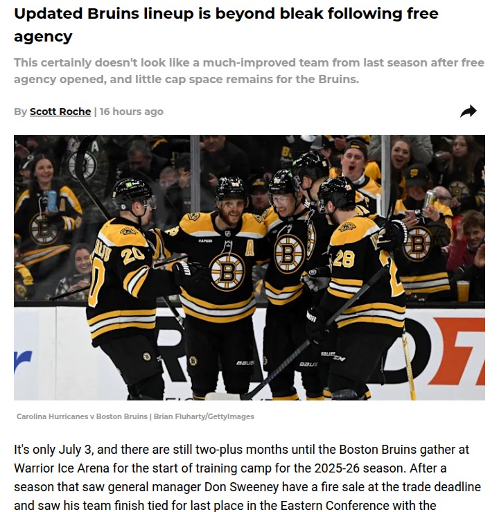 Bruins’ Roster Woes: Can Sweeney Fix This?