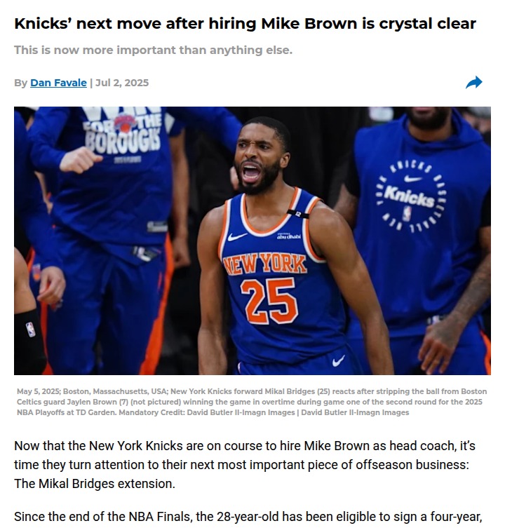 Should Knicks Lock Up The Warden Now?