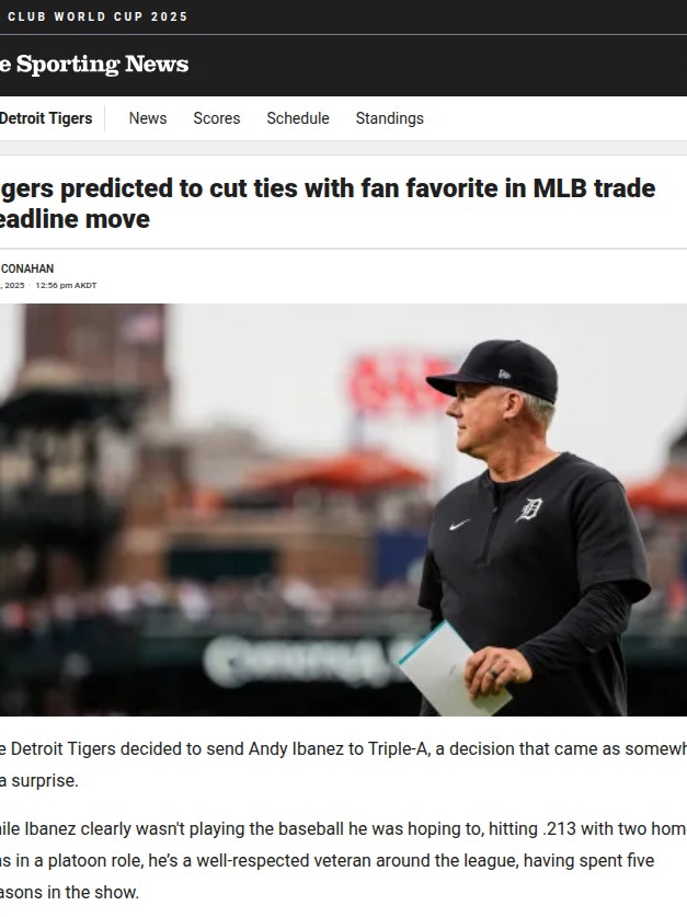 Tigers Send Ibanez Down—Trade Incoming?