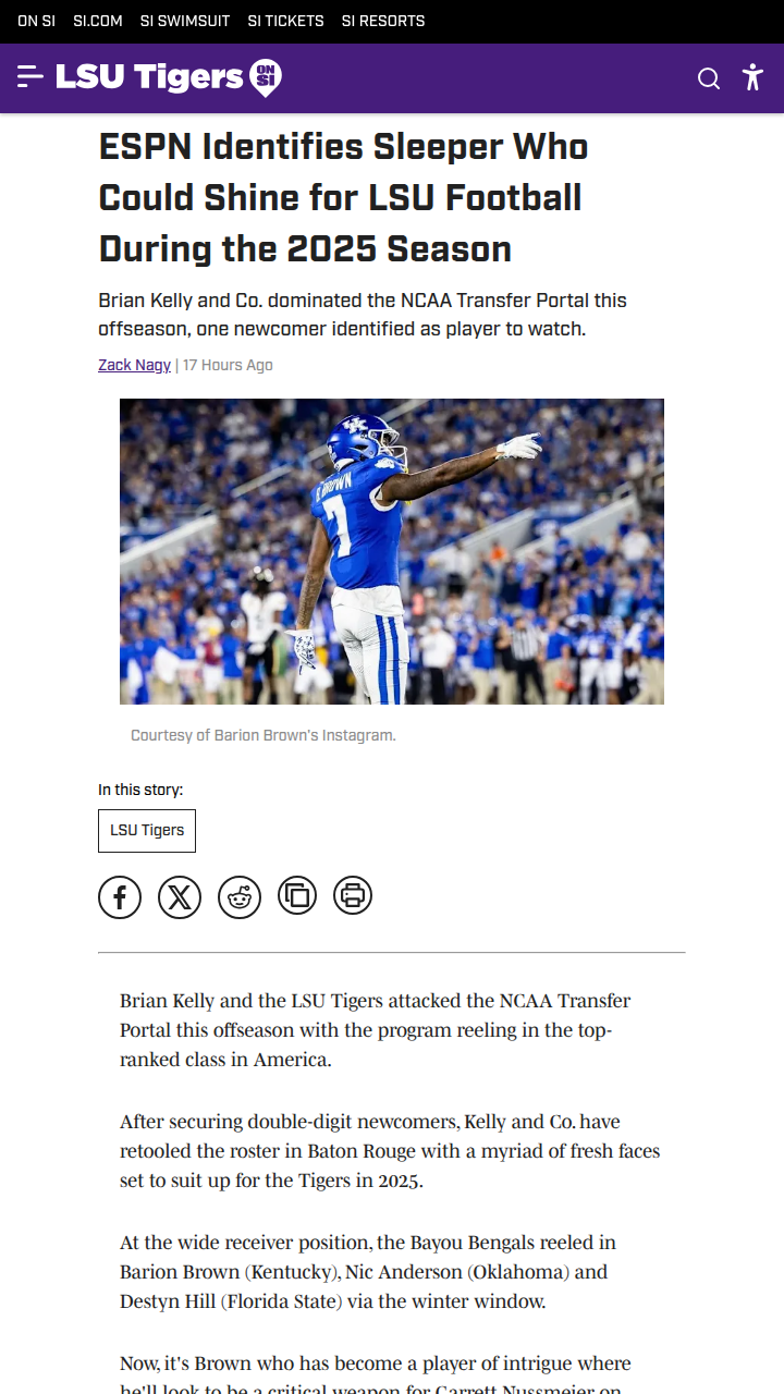 Barion Brown: LSU’s Secret Weapon in 2025?